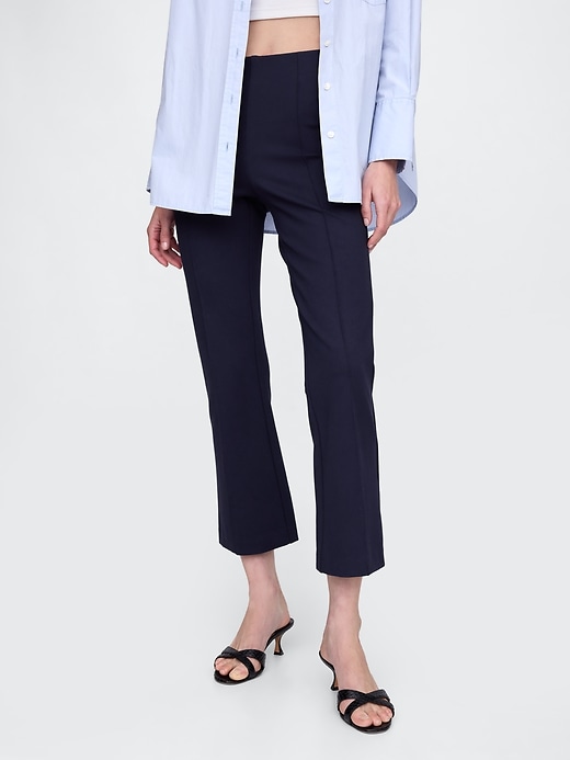 hochgeschnittene doppelt gestrickte cropped-hose