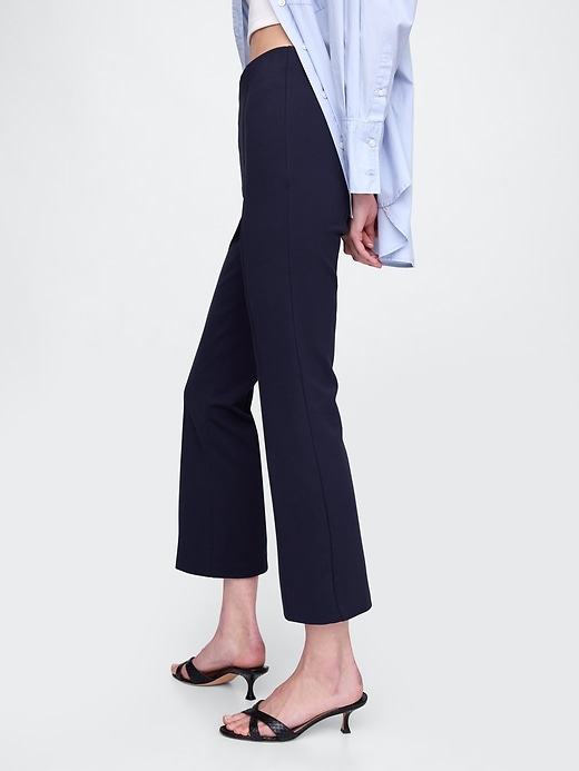hochgeschnittene doppelt gestrickte cropped-hose