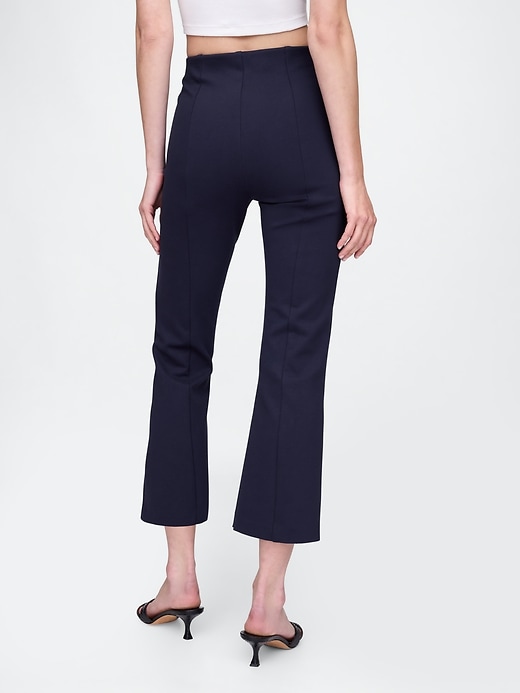 hochgeschnittene doppelt gestrickte cropped-hose
