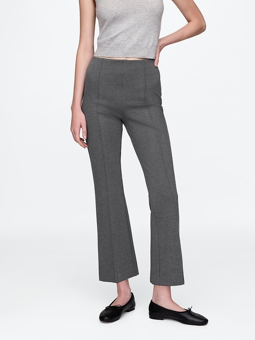hochgeschnittene doppelt gestrickte cropped-hose