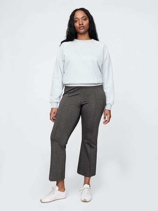 hochgeschnittene doppelt gestrickte cropped-hose
