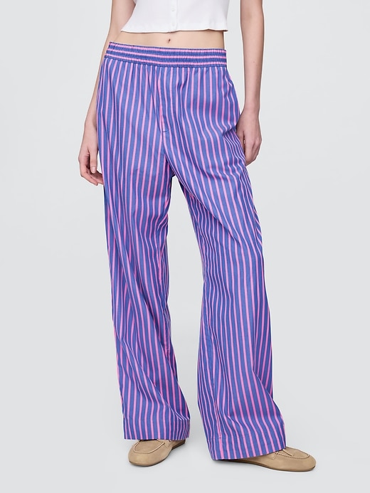 bequeme weite hose aus bio-baumwollpopeline