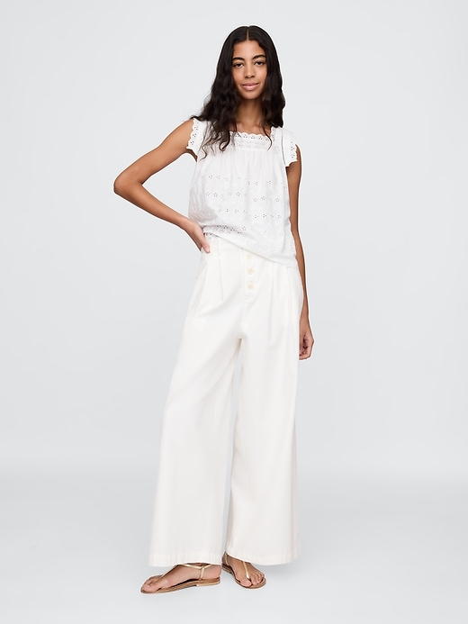 gap × dÔen hochgeschnittene faltenhose