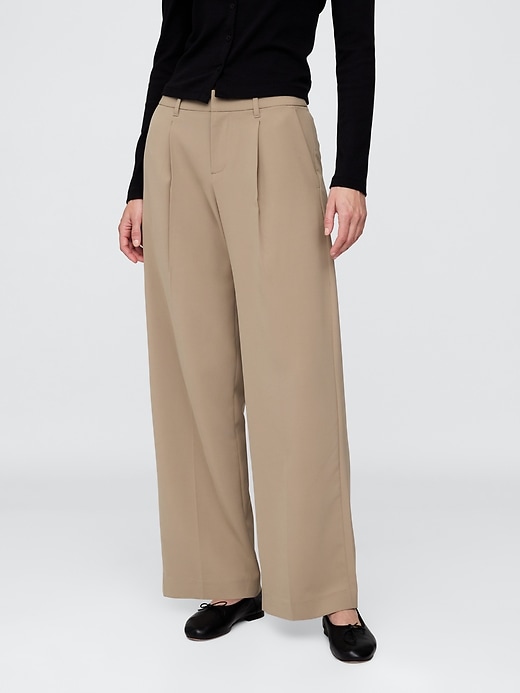 365 hüfthose mit bundfalten und weitem bein