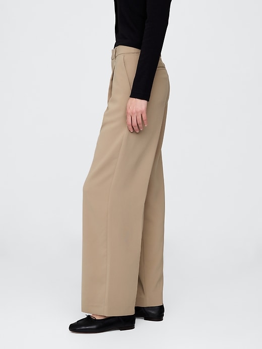 365 hüfthose mit bundfalten und weitem bein