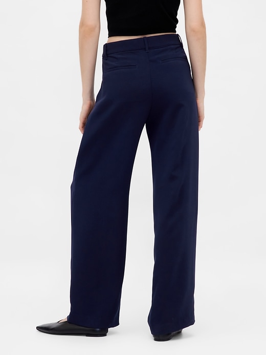 365 hüfthose mit bundfalten und weitem bein