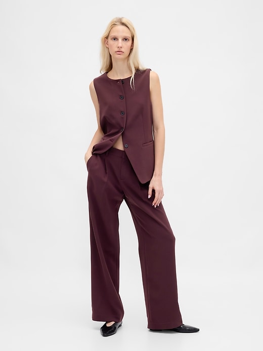 365 hüfthose mit bundfalten und weitem bein