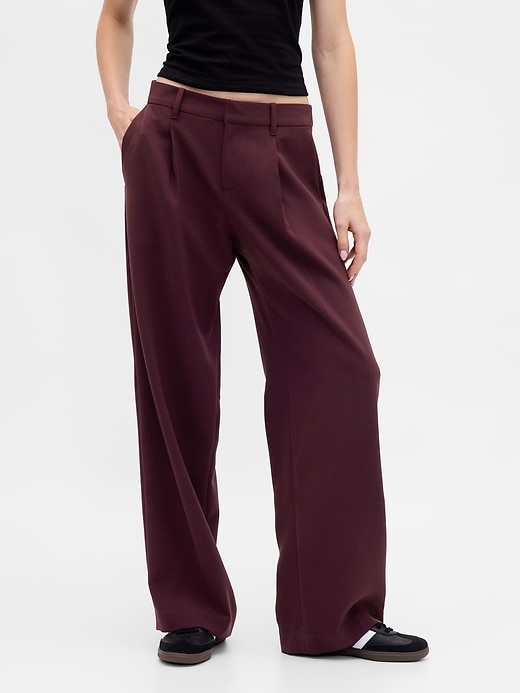 365 hüfthose mit bundfalten und weitem bein