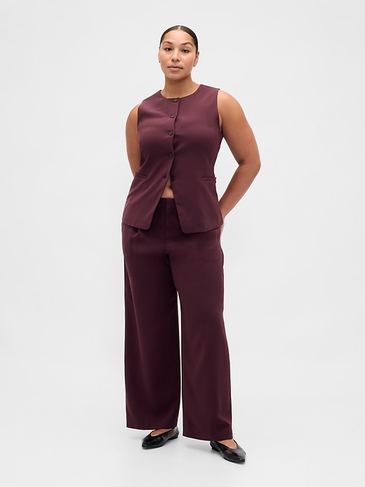 365 hüfthose mit bundfalten und weitem bein