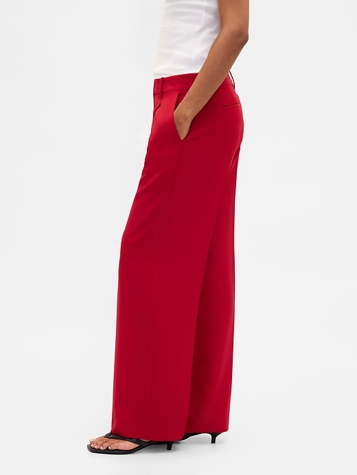 365 hüfthose mit bundfalten und weitem bein