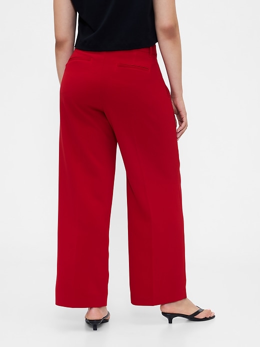 365 hüfthose mit bundfalten und weitem bein
