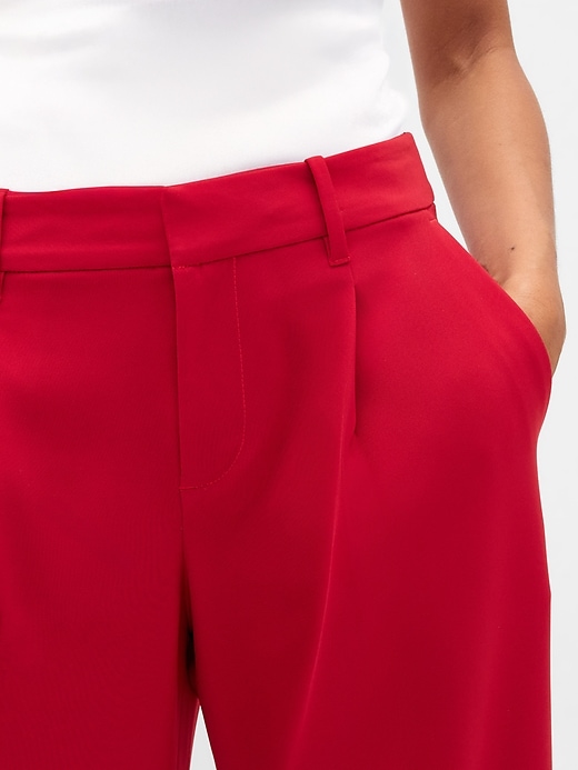 365 hüfthose mit bundfalten und weitem bein