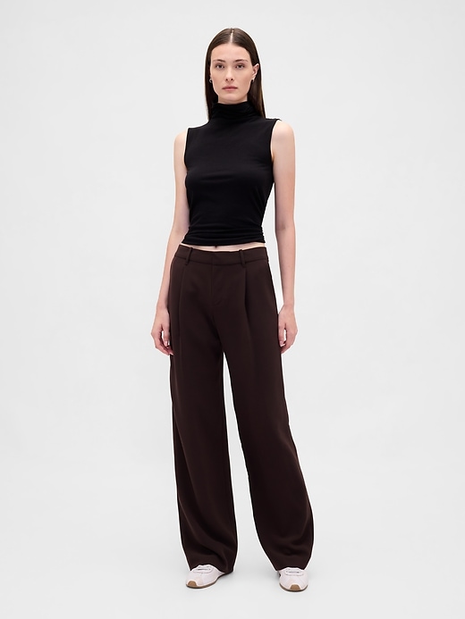 365 hüfthose mit bundfalten und weitem bein