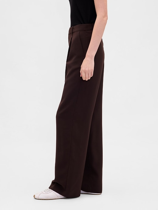 365 hüfthose mit bundfalten und weitem bein