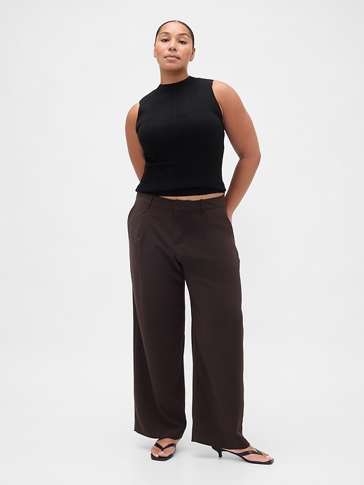 365 hüfthose mit bundfalten und weitem bein