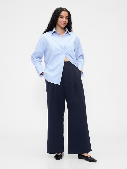 365 hochgeschnittene faltenhose