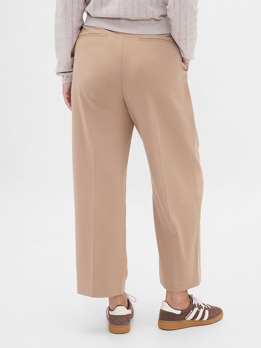 365 high rise brushed twill tapered ankle trousers