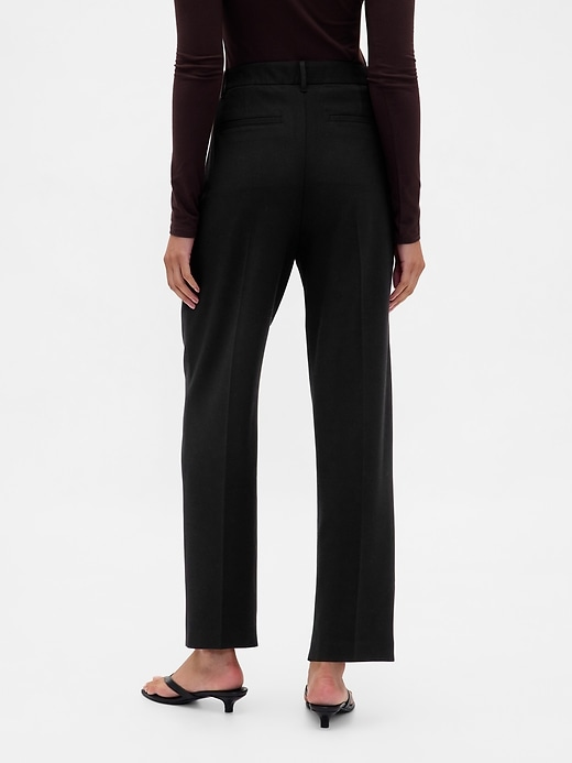 365 high rise brushed twill tapered ankle trousers