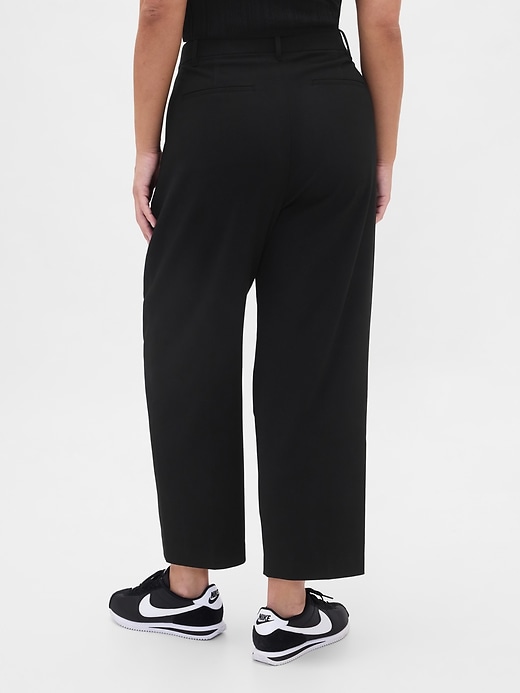 365 high rise brushed twill tapered ankle trousers
