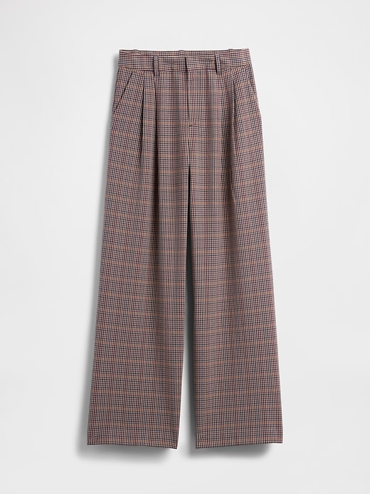 365 high rise hose aus gebürstetem twill mit falten