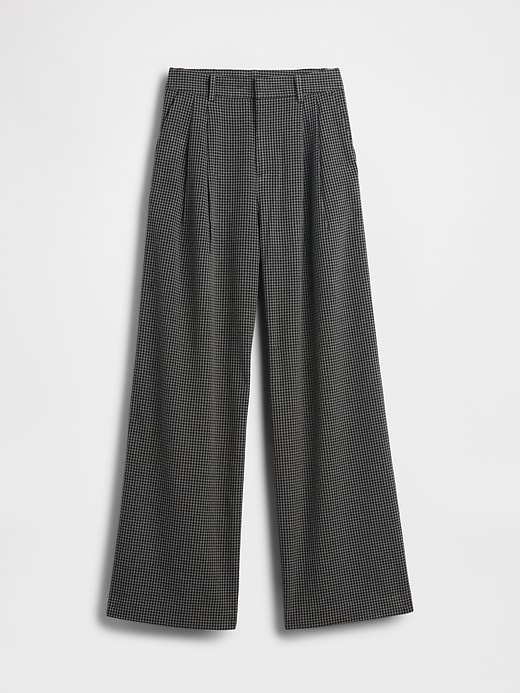 365 high rise hose aus gebürstetem twill mit falten