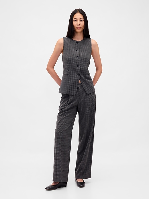 365 hüfthose aus gebürstetem twill mit falten