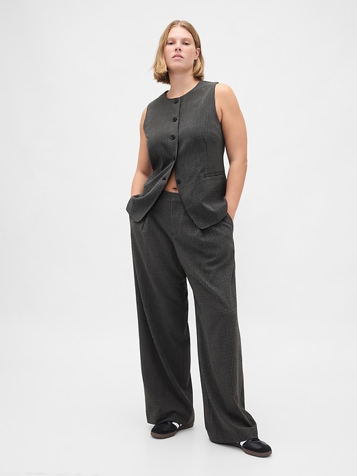 365 hüfthose aus gebürstetem twill mit falten