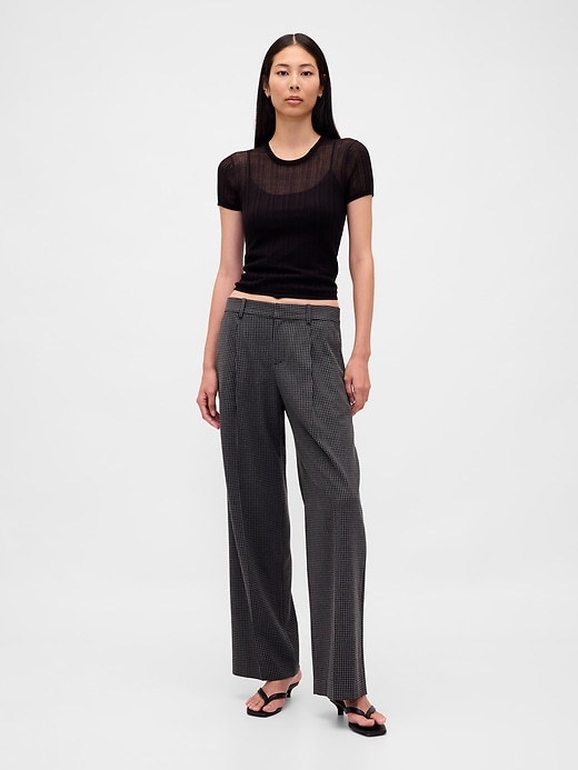 365 hüfthose aus gebürstetem twill mit falten