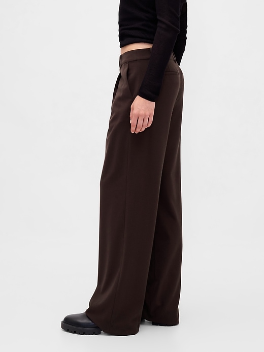365 hüfthose aus gebürstetem twill mit falten