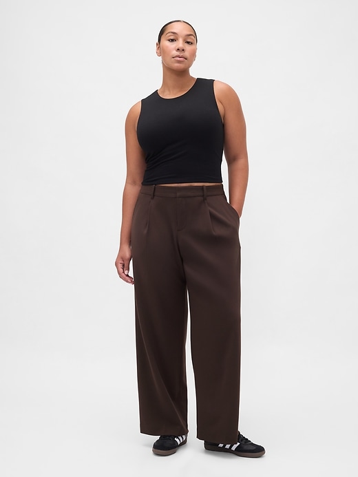 365 hüfthose aus gebürstetem twill mit falten