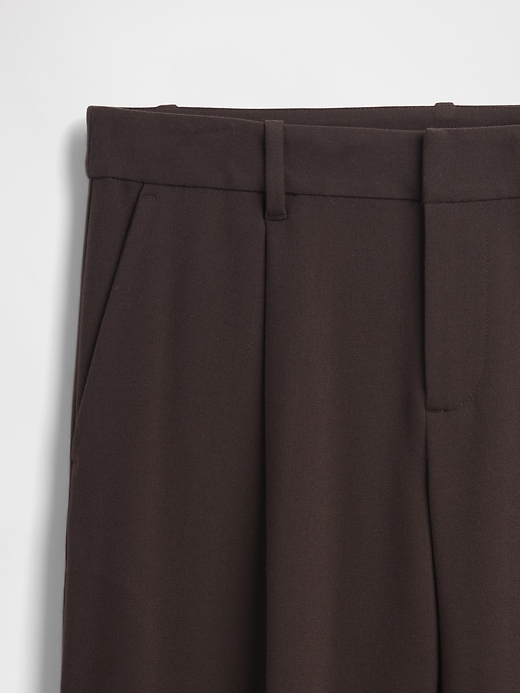 365 hüfthose aus gebürstetem twill mit falten