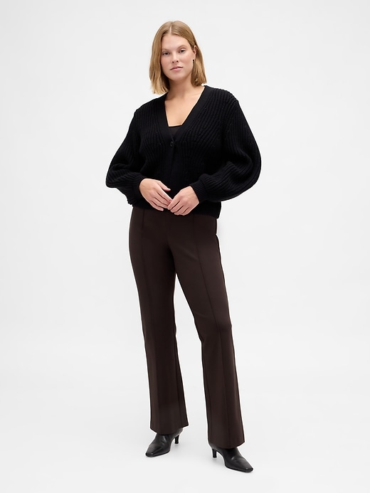 hochgeschnittene doppelt gestrickte stiefelhose