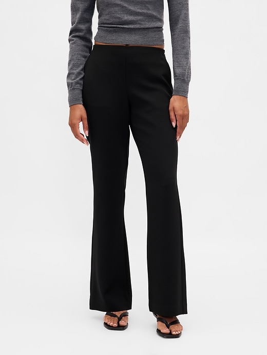 schlaghose aus twill mit niedrigem bund