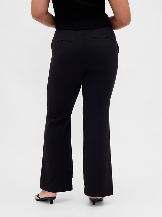schlaghose aus twill mit niedrigem bund