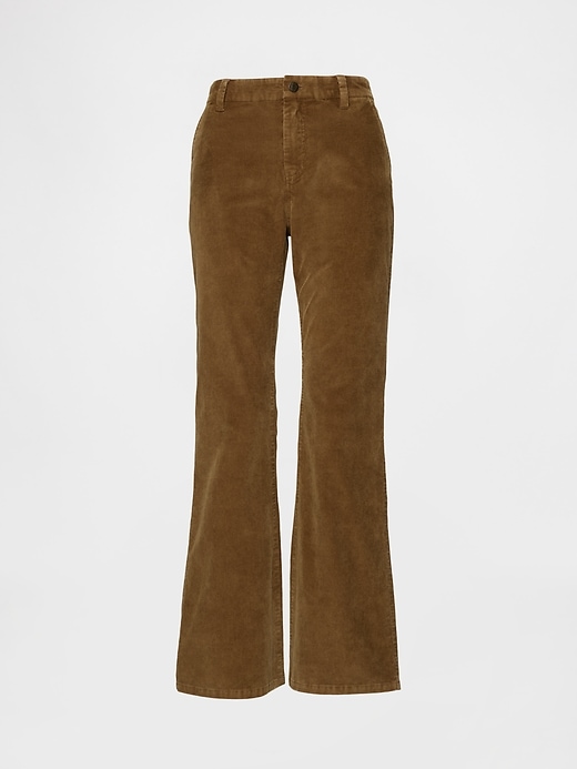cordhose mit mittelhohem bund und schlag