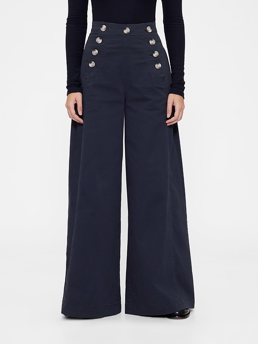 gapstudio high rise twill sailor pants