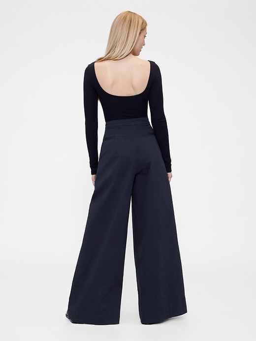 gapstudio high rise twill sailor pants