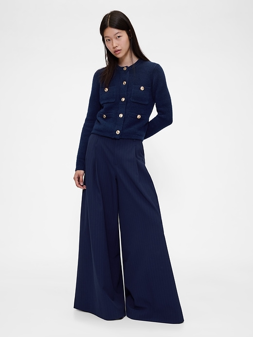 gapstudio mid rise plissee baggy hose