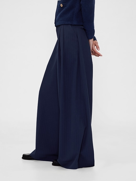gapstudio mid rise plissee baggy hose