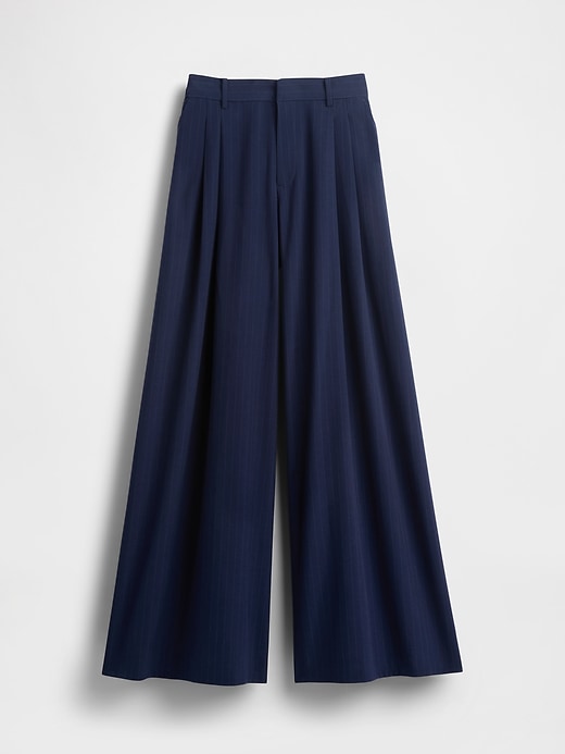 gapstudio mid rise plissee baggy hose
