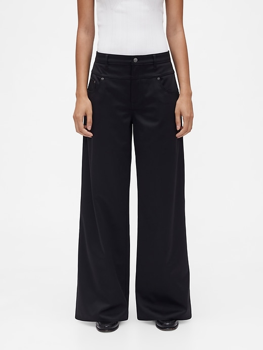 gapstudio low rise satin baggy pants