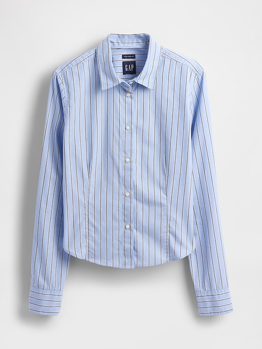 figurbetontes crop-shirt aus bio-baumwolle