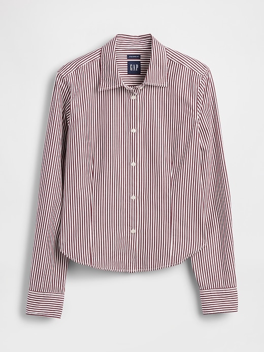 figurbetontes crop-shirt aus bio-baumwolle