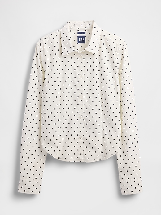 figurbetontes crop-shirt aus bio-baumwolle