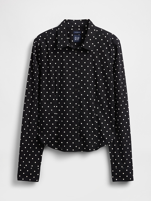 figurbetontes crop-shirt aus bio-baumwolle