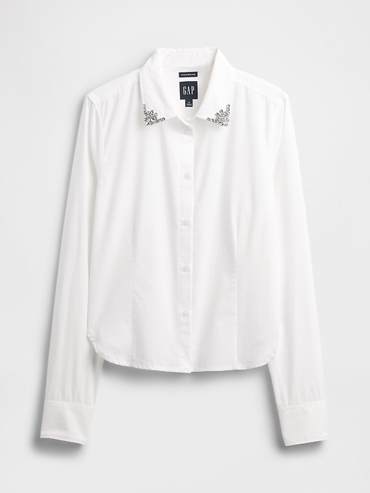 figurbetontes crop-shirt aus bio-baumwolle