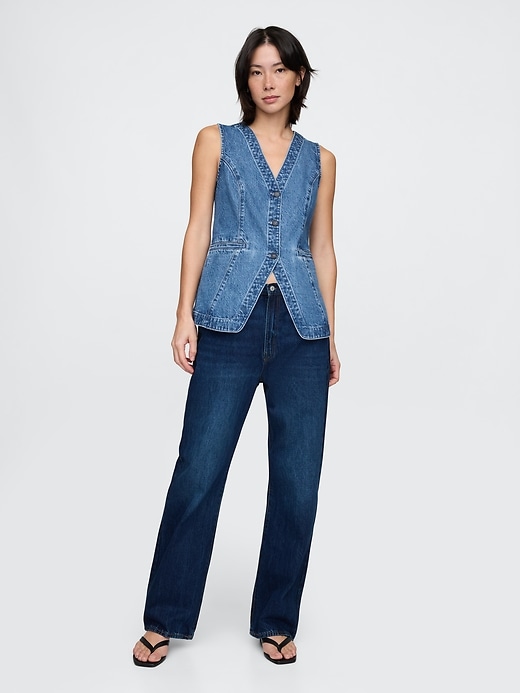 lange jeansweste