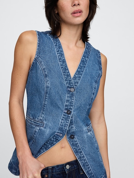lange jeansweste