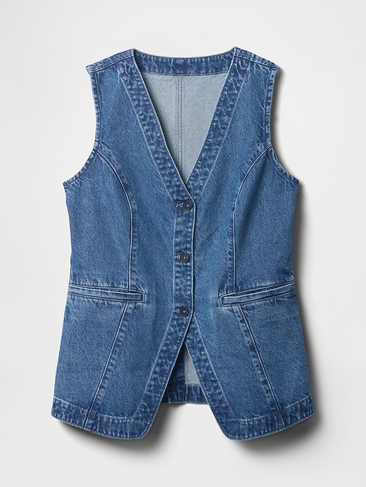 lange jeansweste