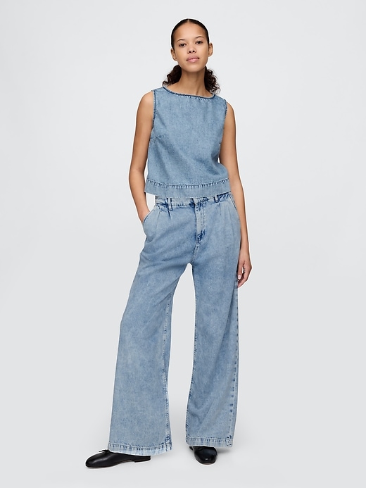 ultrasoft denim shell tank